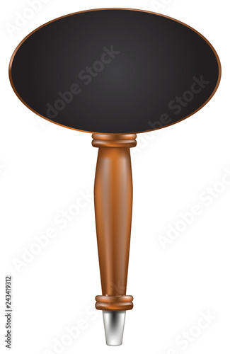 Oval chalkboard beer tap handle