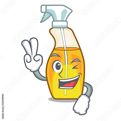 Two finger spray perfume in a cartoon bottle