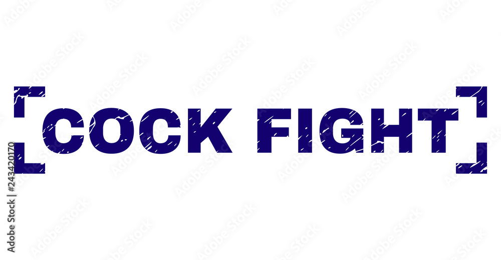 COCK FIGHT text seal print with grunge style. Text label is placed between corners. Blue vector rubber print of COCK FIGHT with grunge texture. COCK FIGHT text seal print with grunge style. Text label is placed between corners. Blue vector rubber print of COCK FIGHT with grunge texture.