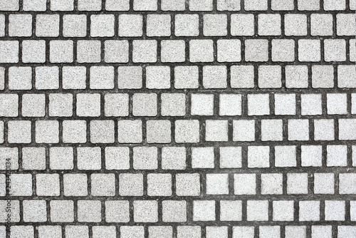 square shape stone pavement mosaic floor texture background