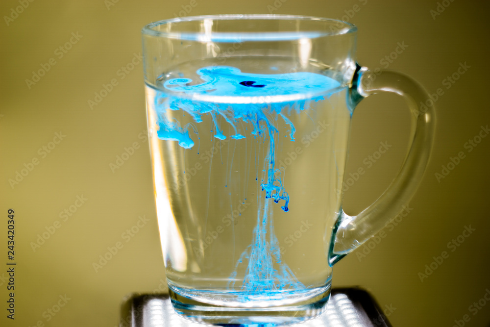 ink in water cup