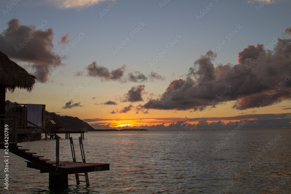 Morning sun from the bungalow dock