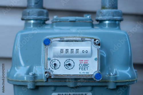 Natural Gas Meter Measuring Consumption