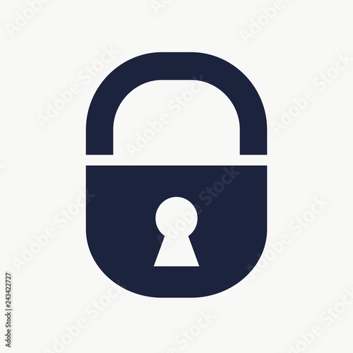 Cyber security concept. Lock symbol. Design for infographics or presentation.