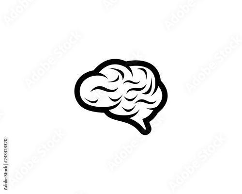 Brain logo template vector icon illustration