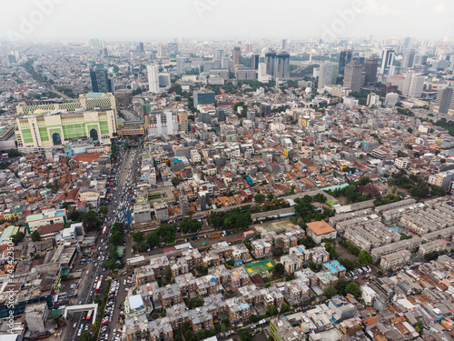 Aerial view of Tanah Abang in Jakarta  Indonesia