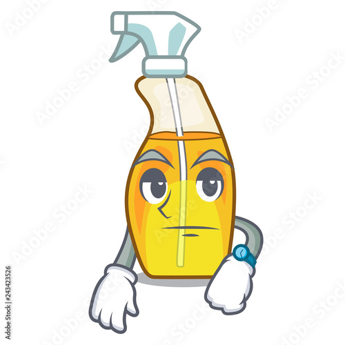 Waiting spray bottles are isolated from cartoons