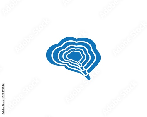 Brain logo template vector icon illustration