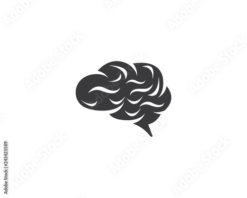 Brain logo template vector icon illustration