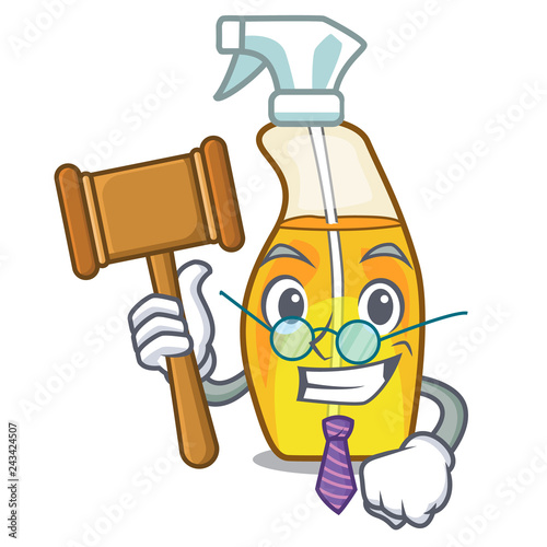 Judge spray bottles are isolated from cartoons