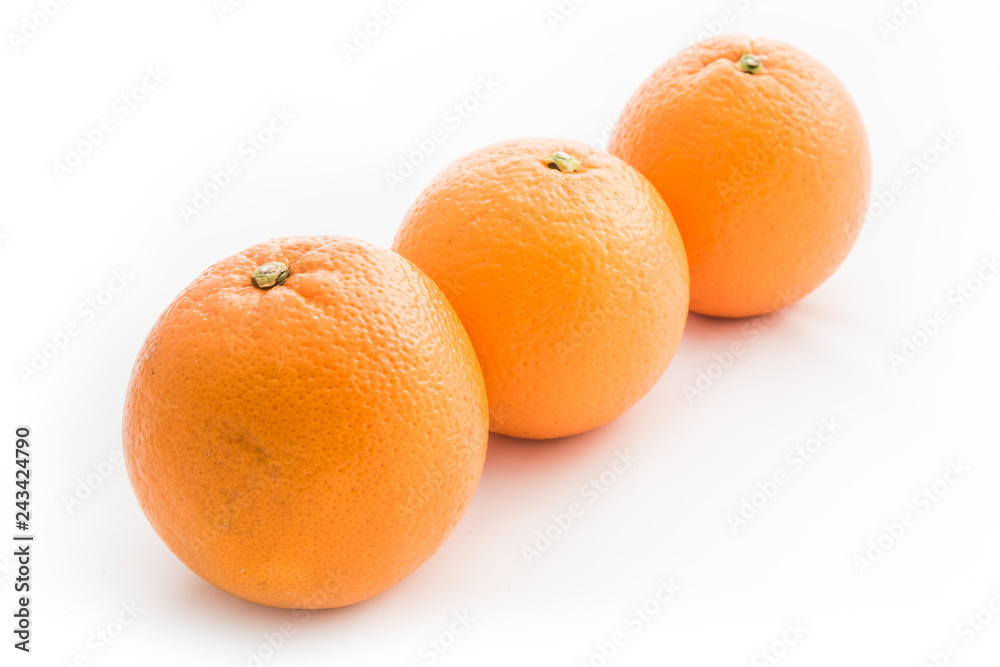 Ripe mandarines isolated on a white background Ripe mandarines isolated on a white background