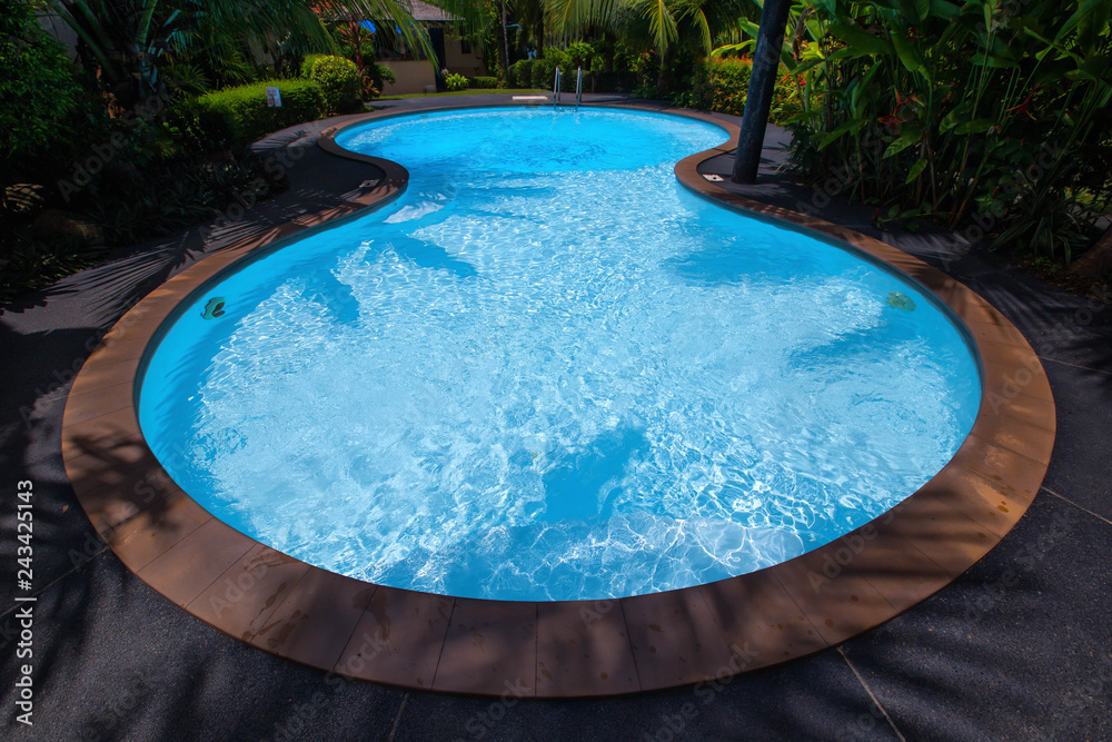 Round pool shaped pool surrounded by trees,Swimming Pool and Water Filter
