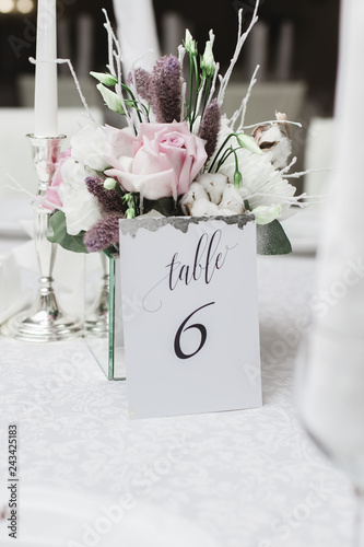 snow covered wedding bouquet, decorations