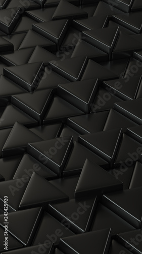 Black triangles. Puzzle. Smartphone desktop wallpaper. Art concept. 3D  rendering. Stock Illustration | Adobe Stock