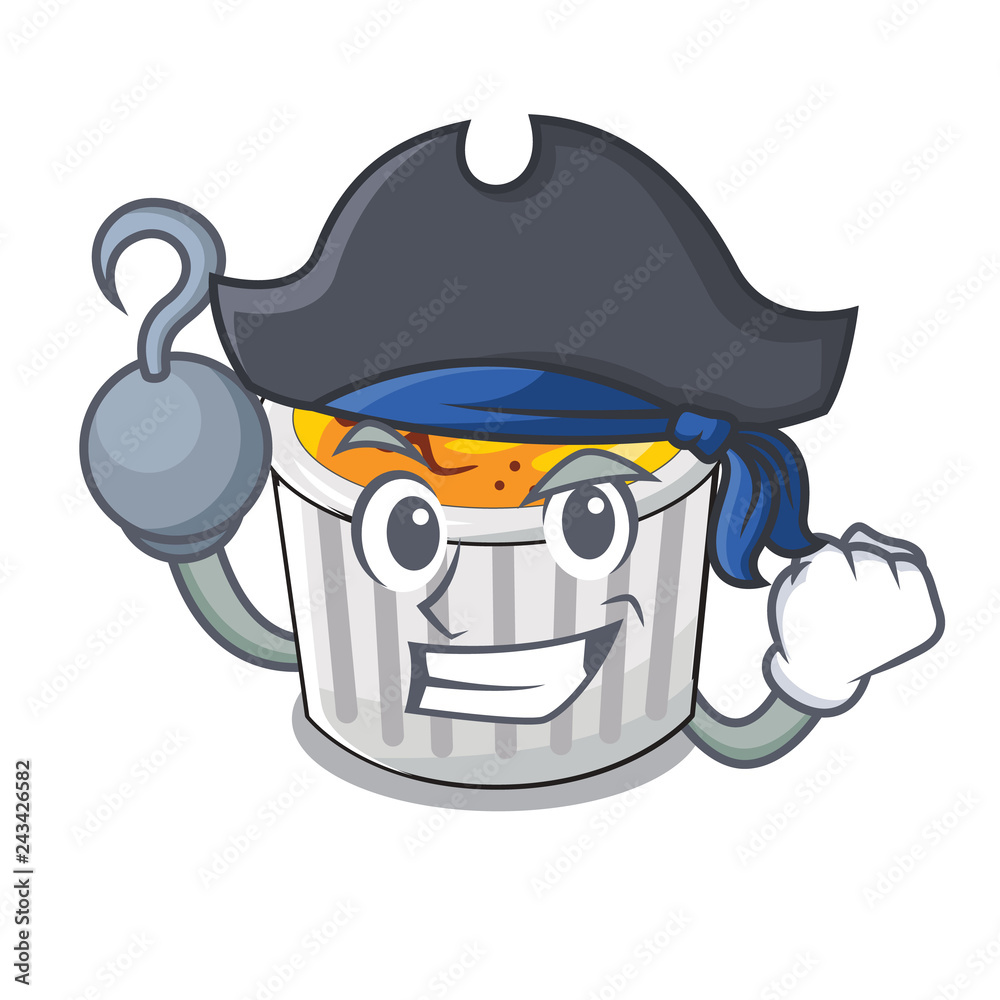 Pirate food creme brule cartoon ready eat