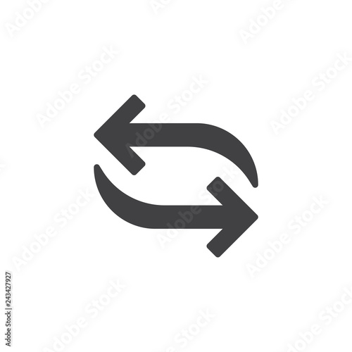 Exchange arrows vector icon. filled flat sign for mobile concept and web design. Arrow, cycle simple solid icon. Symbol, logo illustration. Pixel perfect vector graphics