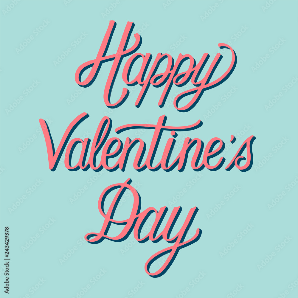 Handwritten style of Happy Valentine's Day typography Handwritten style of Happy Valentine's Day typography