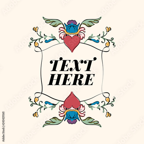 Vintage flourish ornament illustration