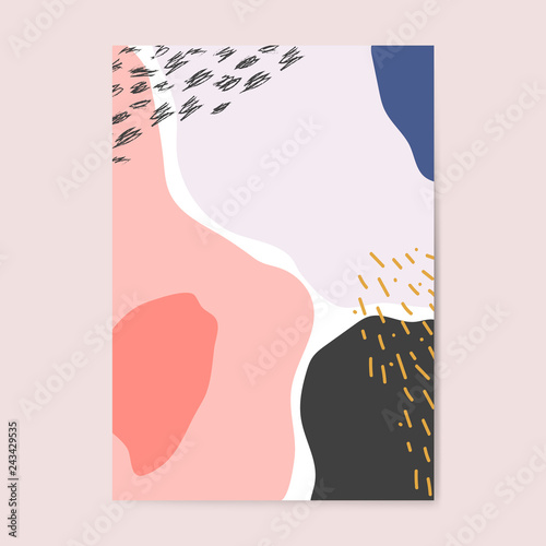 Colorful Memphis style poster vector