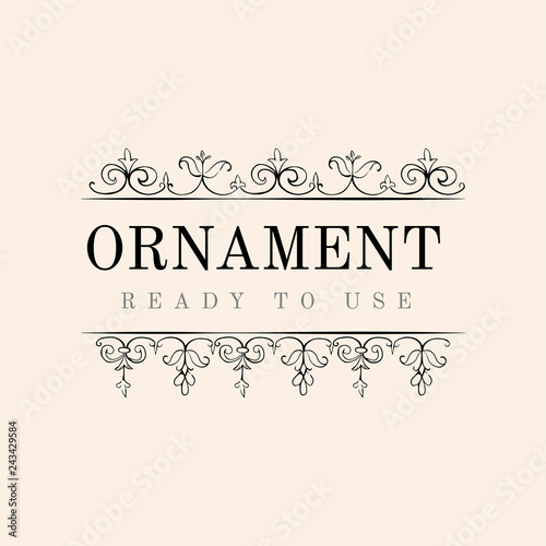 Vintage flourish ornament illustration