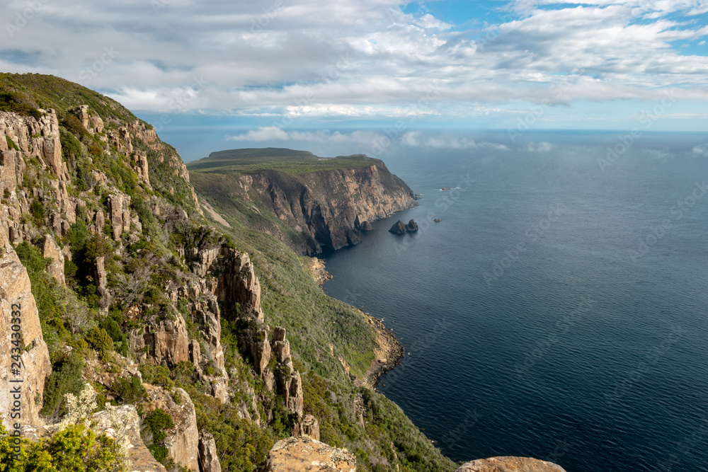 Αυτοκόλλητο late afternoon at a lookout near cape raoul part of the three capes in tasmania,