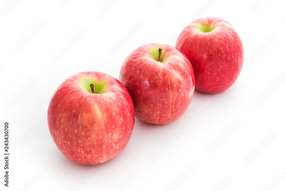 Red apples isolated on white background Red apples isolated on white background