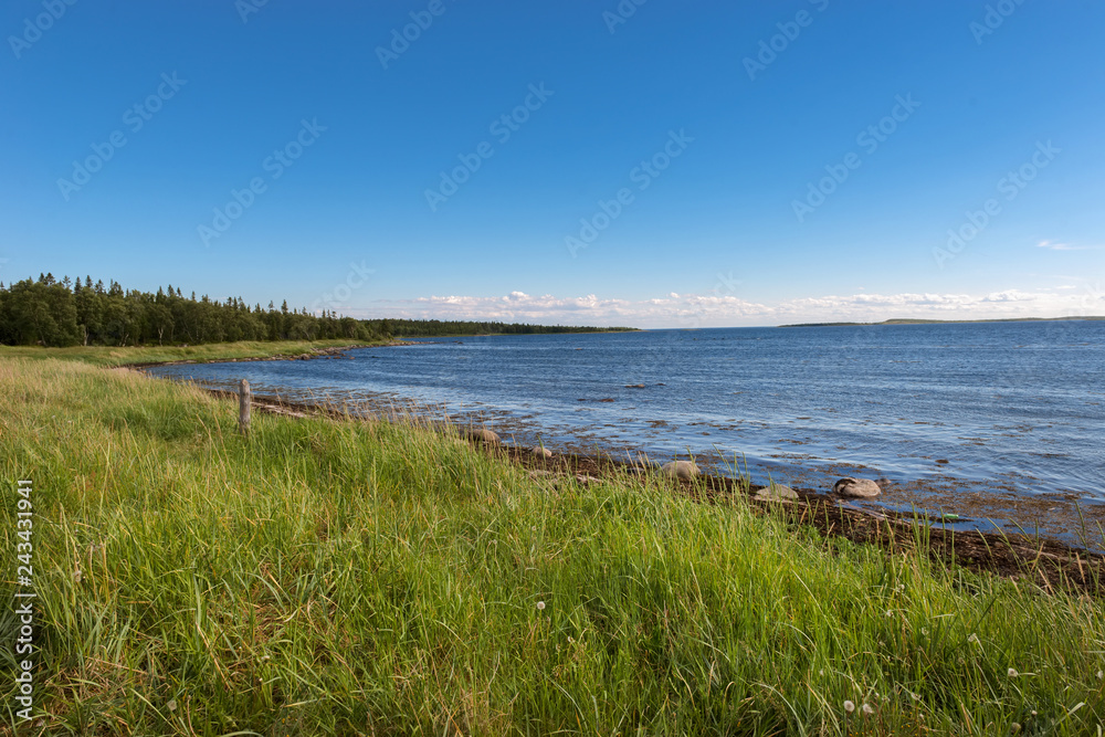 Coast of the White Sea on the Great Solovetsky Island