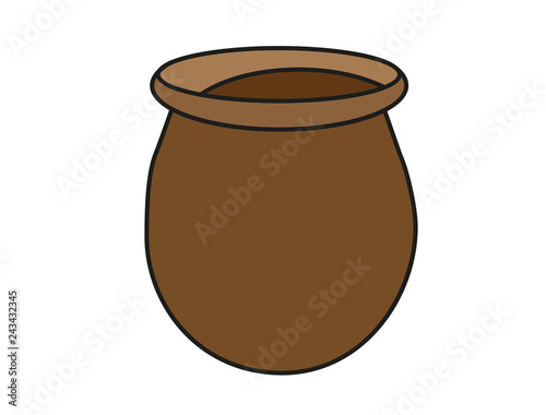 clay pot isolated