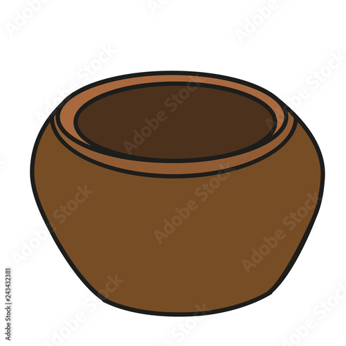 clay pot isolated