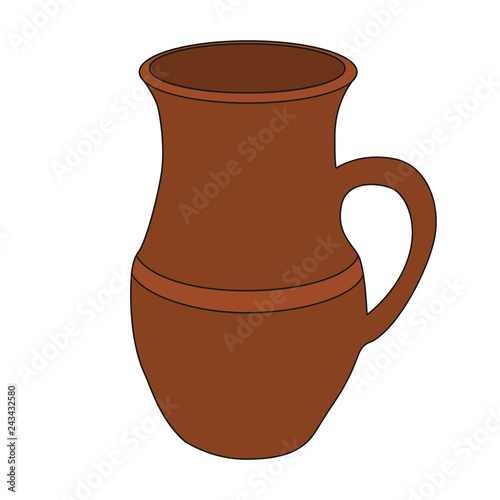 vector, isolated clay pot