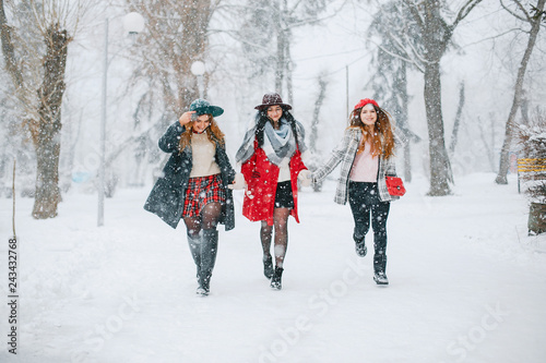 girls in winter