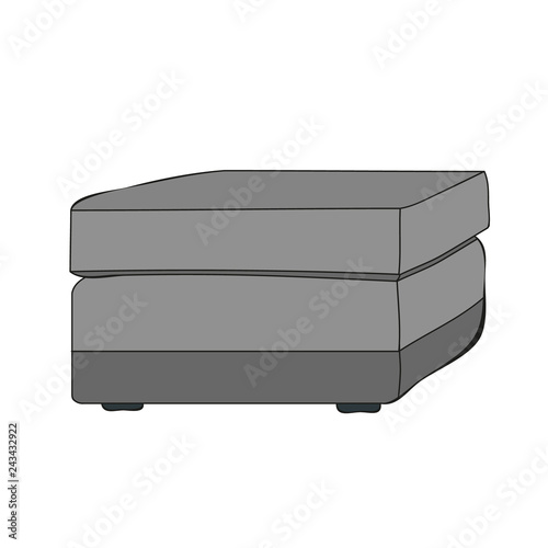 isolated, furniture, ottoman