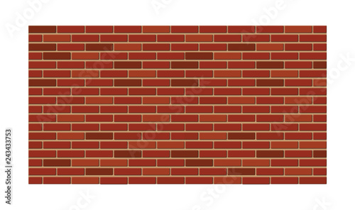 Red brick wall. Construction and building element.