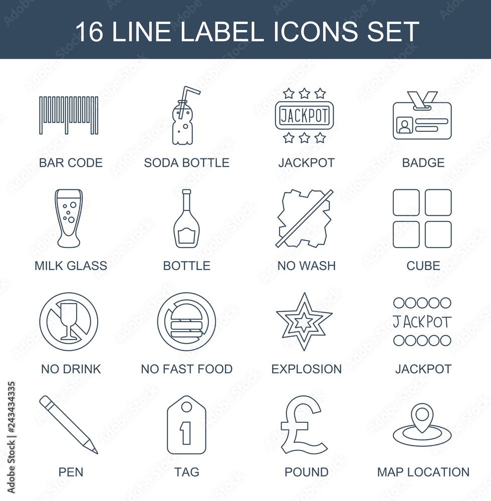 Fototapeta premium 16 label icons