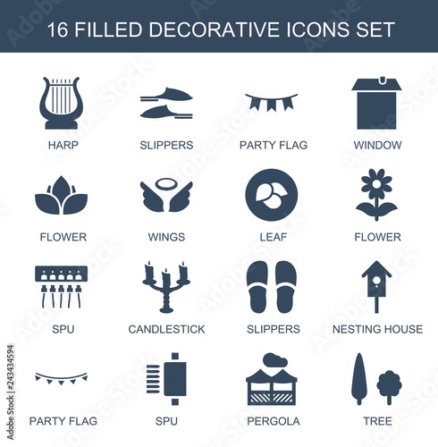 16 decorative icons