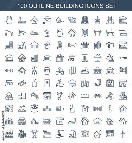100 building icons