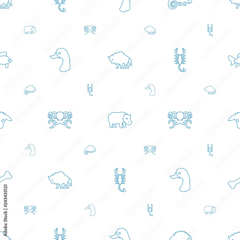 animal icons pattern seamless white background animal icons pattern seamless white background