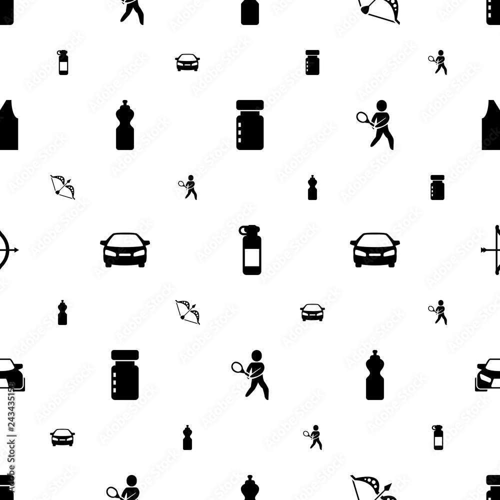 Fotografie sports icons pattern seamless white background