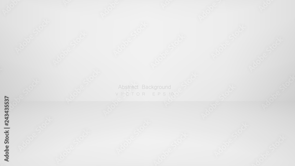 Fototapeta premium Vector white grey abstract background empty room with spotlight effect