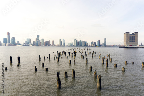 View of Manhattan and New Jersey skyline and Hudson river