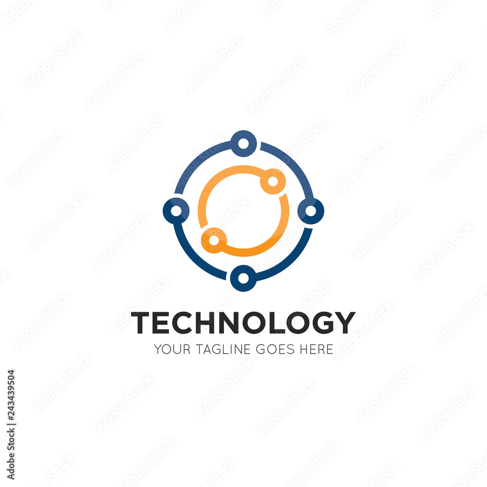 technology logo and icon vector design template technology logo and icon vector design template