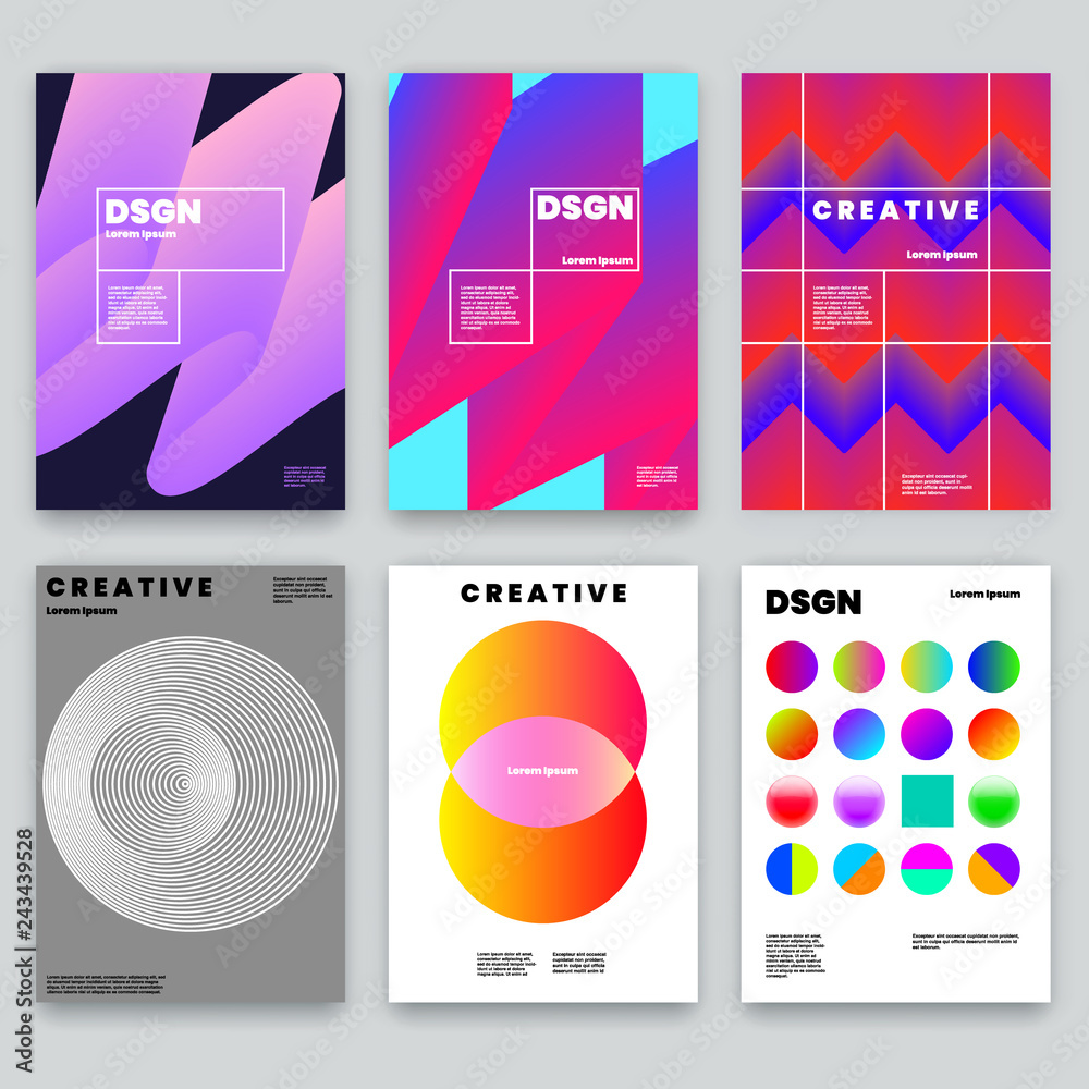 Fototapeta premium Modern Abstract Covers Set