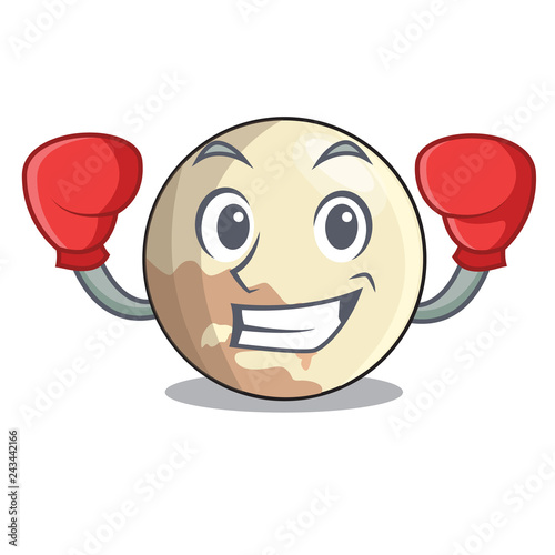 Boxing planet pluto in the cartoon form