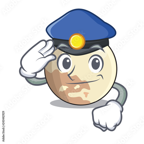 Police planet pluto in the cartoon form