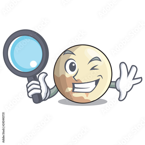 Detective image of planet pluto in character