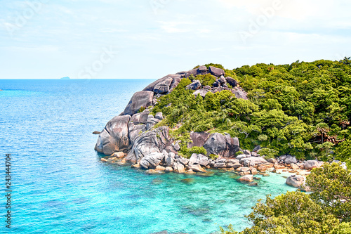 Tropical island beach on summer time,similan national park in thailand