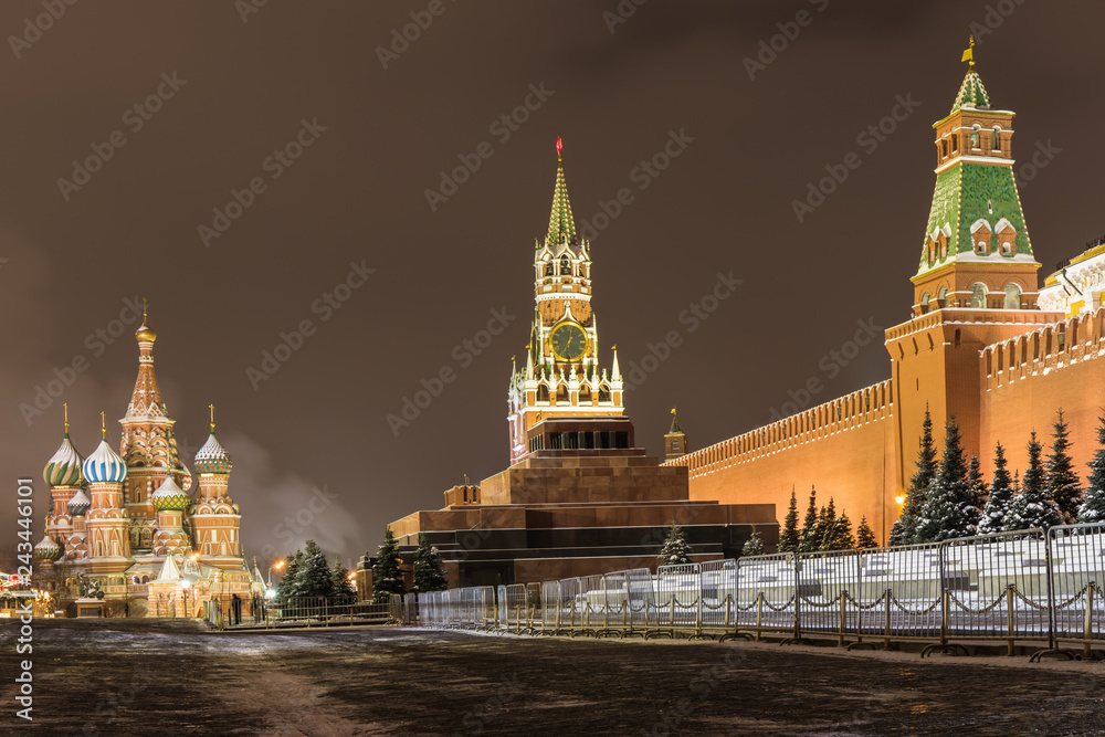Obraz premium On red square in Moscow
