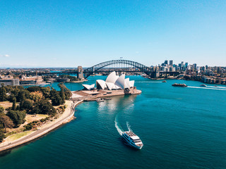 Acrylglasbilder Sydney Luftaufnahme Sydney Opera House Hafen  © Aerial Film Studio