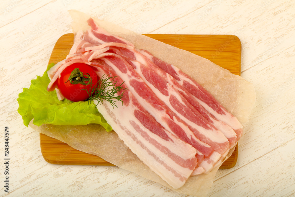 Raw bacon