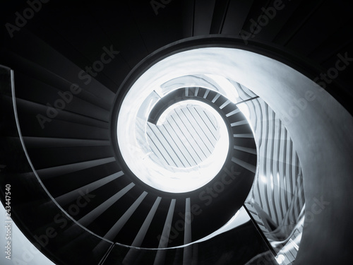 Spiral staircase Modern Architecture detail Art Abstract Background